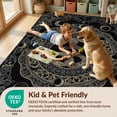 thumbnail image 4 of Design&I 4'x6' Washable Area Rug Snag-Free Skid-Resistant Medium Round Gothic Serpent Scale Occult Frame Coiled Ornate Scrollwork Snake Flowing for Home Office, Under Desk, 4 of 7