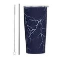 thumbnail image 2 of White Lightning Thunder Stainless Steel Tumbler with Lid and Straw 20oz Vacuum Insulated Travel Mug for Hot & Cold Drinks Coffee Wine Water Cup, 2 of 7