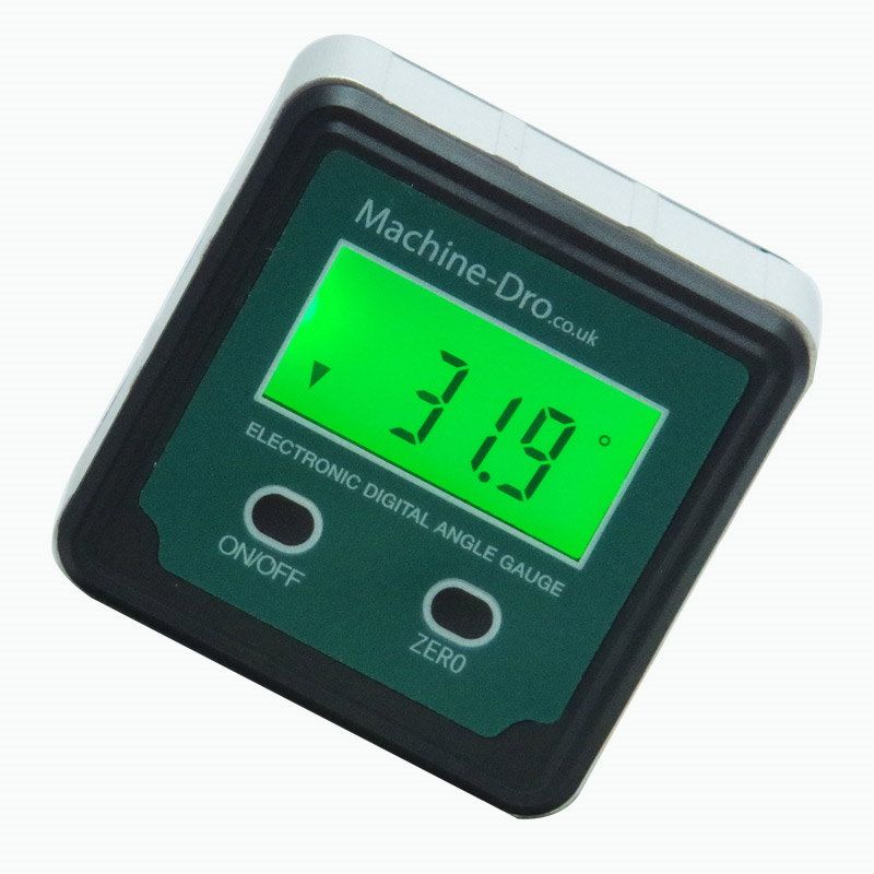 MachineDRO Digital Angle Gauge with Base and Backlight