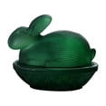 thumbnail image 2 of Frosted Glass Candy Jar Set with Lids Home Decorative Storage Jars For Snacks Coffee Dry & Small, Idea(Deep green), 2 of 6