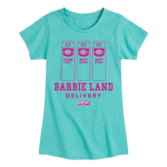 Barbie - Barbie Land Delivery - Cow Milk, Soy Drink, Oat Drink - Toddler & Youth Girls Short Sleeve Graphic T-Shirt