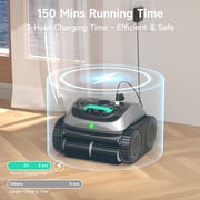 Restored WYBOT C1 Robotic Pool Cleaner, 4-in-1 Cordless Pool Vacuum for Inground Pools up to 1,614 Sq.ft, 150-Min Runtime, Wall & Waterline Cleaning, WiFi & Bluetooth Connect