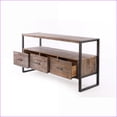 thumbnail image 2 of TV Furniture 60 Inch Farmhouse Reclaimed Wood Media Console with 3 Drawers, Open Shelf | Antique Finish | TV Size Ranges, 2 of 8