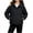 Black, variant on StSilkitty Puffer Jacket for Boys Girls Zip up Long Sleeve Hooded Jackets Coat Winter Outdoor Warm Outerwear with Pockets