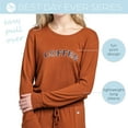 thumbnail image 2 of Hello Mello Best Day Ever Lounge Sweater Long Sleeve Pajama Top, Coffee (Women's), 2 of 7