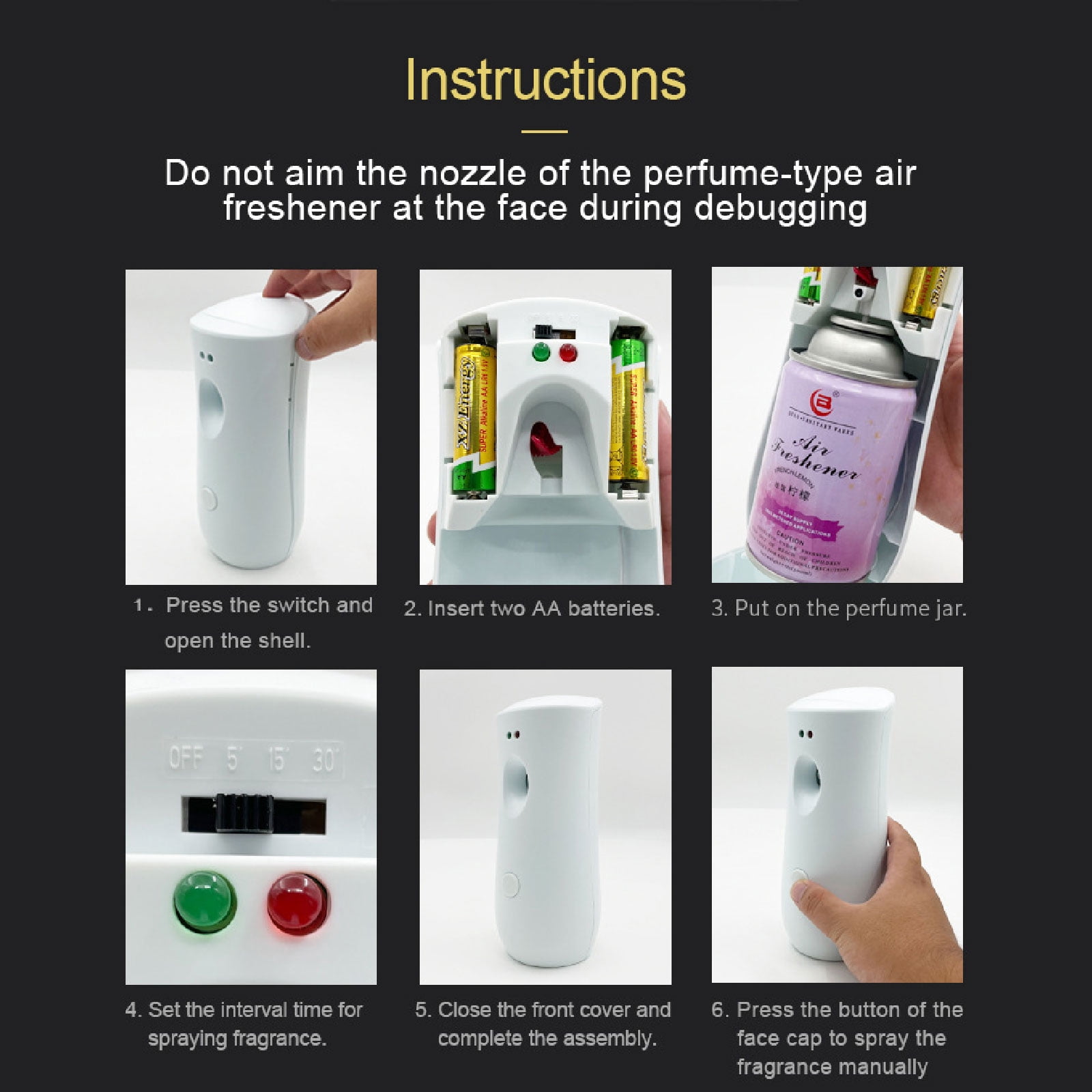 Oenbopo Automatic Air Freshener Spray Dispenser Wall Mount for Bedrooms Bathrooms Home Office(White)