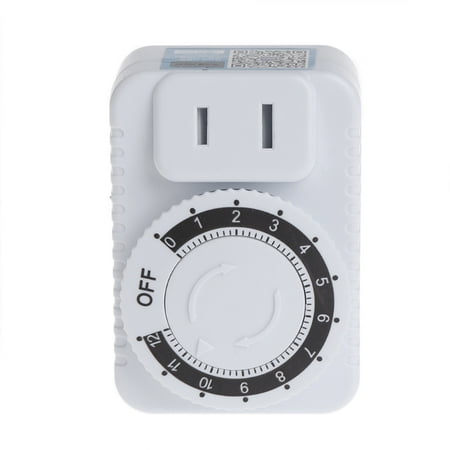 

SUNRI AC 220V 12 Hour Mechanical Wall Plug Switch Timer Socket Home Appliances Control