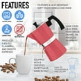 thumbnail image 4 of Moka Pot Espresso Zulay Premium, a prueba de fugas, 450 ml, rojo, 4 of 8