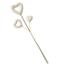 dajkiuy Glitter Heart Shaped Picks Valentines Day Decorations Artificial Foam Sparkly Sticks for Flower Arrangements Floral Bouquet Home Holiday Party Crafts Supplies Decorations