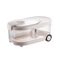 thumbnail image 2 of Storage rack 7L Airtight Storage Container With Wheels Transparent Plastic Cereal Dispenser For Grains Cat Dog Pet Storage With Lid Kitchen Organization Container, 2 of 4
