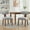 Gray, variant on Set of 2 Linen Fabric Modern Armless Dining Chairs with Curved backrest and Solid Wooden Legs for Dining Room Living Room (Gray)