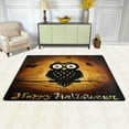 thumbnail image 2 of SKYSONIC Happy Halloween Owl Silhouette Non-Slip Area Rug, Moon Bat Owl Floor Carpet Comfort Floor Mats Decor for Indoor Front Porch Living Room Bedroom Kitchen, 36"x24", 2 of 7