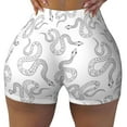 thumbnail image 2 of Lsque Hand Drawn Snake Pattern High Waisted Biker Shorts for Women-Tummy Control Fitness Athletic Workout Running Yoga Gym Shorts,Moisture-Wicking-Small, 2 of 9