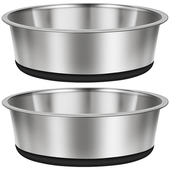 Dog Bowls Taglory de acero inoxidable, juego de 2 para perros medianos