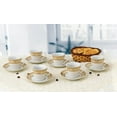 thumbnail image 3 of Espresso Cups and Saucers Set for Cappuccino, Latte, Cafe Mocha - Gold Floral, 2 oz. Set of 6, 3 of 5