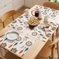 thumbnail image 5 of Boho Geometric Placemats Set of 6 Ethnic Feathers Patterns Retro Farmhouse Place Mats Indoor Wipeable Table Mats Washable Cloth Dining Table Placemats for Kitchen Holiday Party Home Decor 13x19 Inch, 5 of 9
