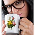 thumbnail image 2 of 3dRose, Pink and Yellow Roses, 11oz Two-Tone Black Mug, 2 of 7