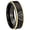 Black And Gold Step Edge, variant on Waylon Jennings Beveled Edge Rose Gold Tungsten Engraved Ring 10MM