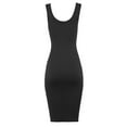 thumbnail image 3 of A2Y Women's Ribbed Knit Sleeveless Scoop Neck Midi Bodycon Dress Black 3XL, 3 of 4