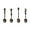 Red, variant on 4Pcs Oceans Theme Coffee Spoon Creative Handle Stirring Spoons Antique Teaspoon Dessert Snacks Spoon Dishwasher Safe