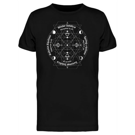 Solstice And Equinox Circle T-Shirt Men -Image by Shutterstock, Male Large