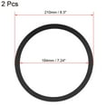 thumbnail image 2 of Unique Bargains Black 8 Inch EVA Foam Audio Speaker Edge Surround Rings Replacement Parts for Speaker Repair 2Pcs, 2 of 3