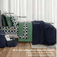thumbnail image 4 of 17pc College Dorm Essentials Bundle, Full, Reversible Bed in a Bag Comforter Set, Navy, 4 of 17
