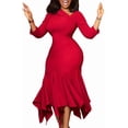 thumbnail image 2 of Women's Elegant Irregular Prom Dresses Mermaid Tight Formal Evening Party Gowns, 2 of 7