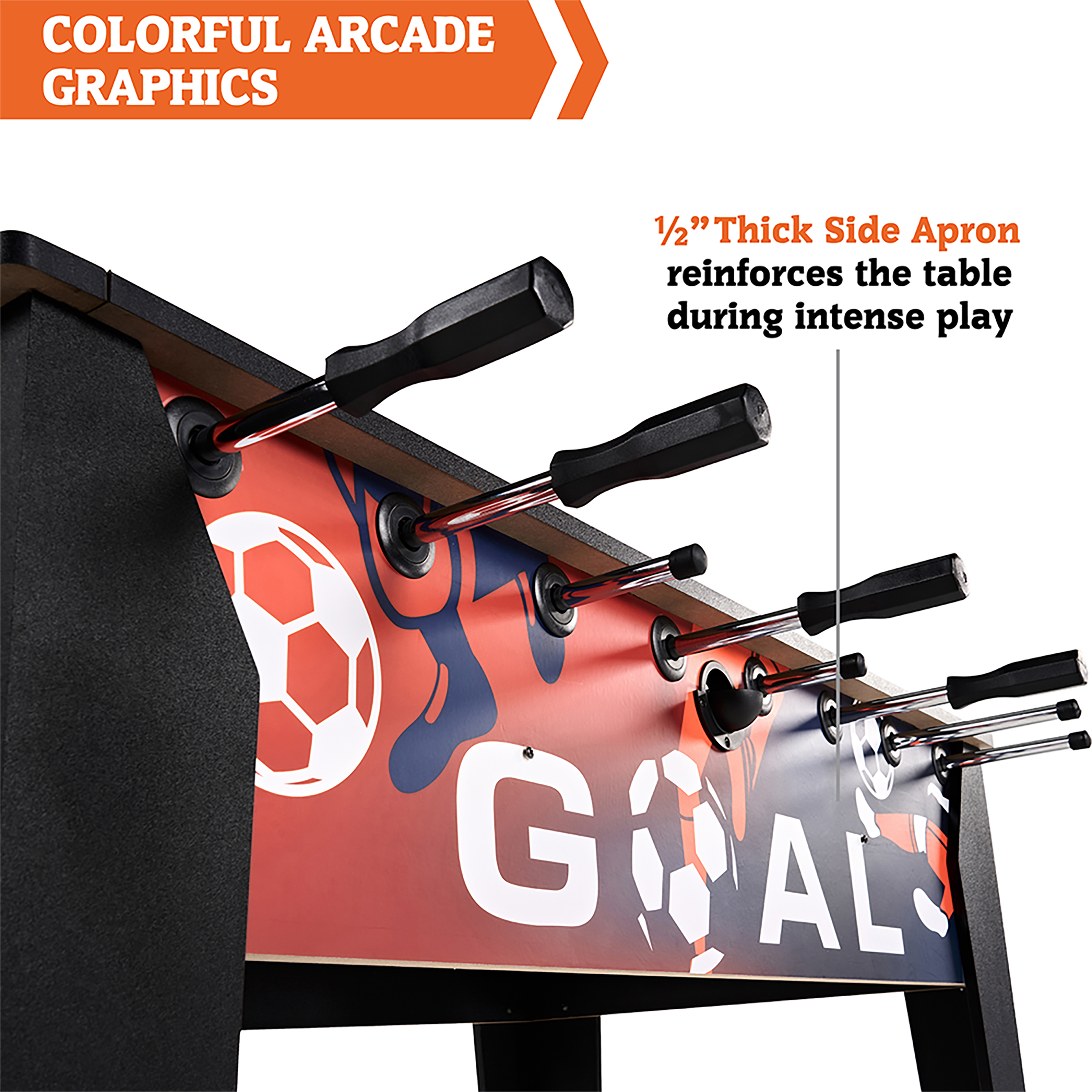 54" Arcade Foosball Table, Soccer, Easy Assembly, Accessories Included by Hall of Games