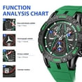 thumbnail image 5 of MEGIR Fashion Sports Quartz Watch Men Large Dial Silicone Wristwatch Waterproof Luminous Chronograph, 5 of 9