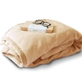 thumbnail image 1 of Kasentex Solid Polyester/Rayon Throw, 60" X 50", Beige, 1 of 7