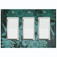 thumbnail image 1 of Metal Light Switch Plate Cover Green Floral Damask Wallpaper WAL025, 1 of 13