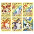 thumbnail image 2 of Cartas de Pokémon de acero Treingi 2024 en metal dorado alemán Charizard Vmax DX GX Rainbow Card Kids Collection Birthday Gift Playing Cards Game, 2 of 5