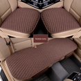 thumbnail image 4 of funda de asiento de coche auto accesorios tela de lino transpirable protector alfombrilla cojín delantero trasero cuatro estaciones lino, 4 of 4