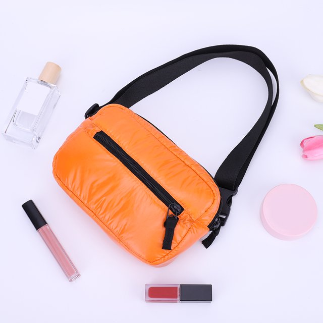 Bolso de cadera para mujer bolsa de cintura acolchada de algodón ligero bolso de salida diario suave para mujer