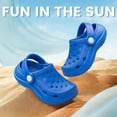 thumbnail image 2 of AMANSSE Boys Girls Garden Clogs Kids Slides Sandals Shower Slippers Unisex Child Beach Water House Shoes Indoor Outddor Sandals Blue Toddler Size 10, 2 of 6