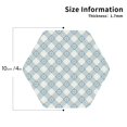 thumbnail image 2 of Bingfone Vintage Daisy Plaid Blue Leather Drinks Coasters with Set of 6,Suitable for Home Kitchen,Coffee Cup Coasters Home Gift, 2 of 7
