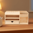 thumbnail image 2 of Wooden Screwdriver Organizer, Tools Storage Organizer, Wood Organizer Box with Drawers, Multi-layer Storage, Perfect for Desktop Clutter Control and Tool Management, 2 of 5
