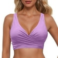 thumbnail image 3 of MKLEKYY Trajes De Baño Mujer 2 Piezas Women Lace Up Swimwear Tops Underwire Full Coverage Bikini Top Push Up Swim Crop Top Tie Back Bathing Suit Tops, 3 of 5