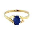 thumbnail image 3 of Galaxy Gold 14K Yellow Gold Natural Oval-Shaped Sapphire Ring - September Birthstone - Truth & Nobility - Sizes 5.5 to 11 - Fine Jewelry for Women, 3 of 6