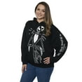 thumbnail image 2 of Womens Plus Size Jack Skellington Hoodie Pullover Nightmare Before Christmas, 2 of 8
