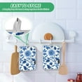 thumbnail image 4 of Yayeee Pot Holders Kitchen Heat Resistant with Pocket 7"x9.8" Cotton Oven Cooking Hot Pads, Blue Floral Pattern, 4 of 7