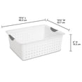 thumbnail image 3 of Stérilite Paniers de Rangement Ultra en Plastique avec Poignées, Blanc, 48 Pièces, 3 of 8