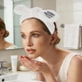 thumbnail image 2 of Unique Bargains 1 Pc Fashion Plush Wide Side Letter Knotted Headwrap for Women 7.09"x1.97" White, 2 of 3