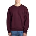 thumbnail image 2 of JERZEES Crewneck Sweatshirt for Men Long Sleeve Fleece Pullover Casual Sweater | Nublend Maroon and Khaki Color 8 Oz 50/50 Cotton/polyester Adult Size-XL, Pack 2, 2 of 5