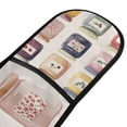 thumbnail image 4 of Yayeee Double Oven Mitt Kitchen Heat Resistant Baking 35" x7" Quilted Glove, Beige Jam Jars, 4 of 6
