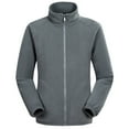 thumbnail image 2 of Miluxas Men's Full Zip Sweatshirt No Hood Hoodies Casual Cardigan Lightweight Cotton Hoody Gray, 2 of 7