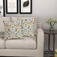 thumbnail image 6 of Brown Blue Green Floral Pillow Covers 20x20 Set of 2 Flower Flower Block Print Decorative Throw Pillowcases Outdoor Spring Summer Farmhouse Cushion Cases Decor for Home Couch Sofa Bed, 6 of 7