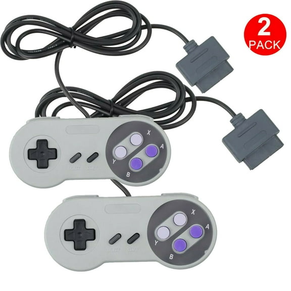 2 FOR New Super Nintendo SNES System Console Replacement Controller 6FT SNS-005