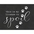 thumbnail image 2 of Lettered and Lined 18x15 Black Ornate Wood Framed with Double Matting Museum Art Print Titled - Pet License to Spoil, 2 of 4